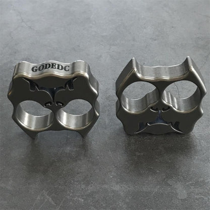Titanium TC21 Titanium GODEDC Dog Head Two Hole Outdoor Tool