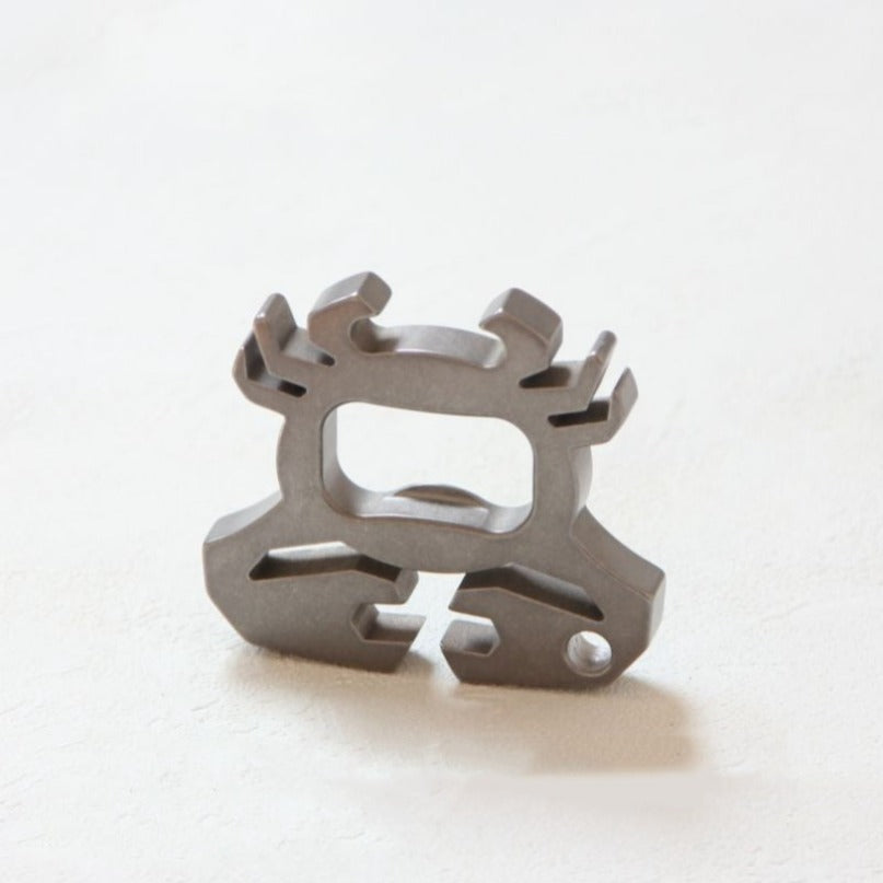 Titanium Crab Titanium Bottle Opener EDC Keychain Backpack Tool