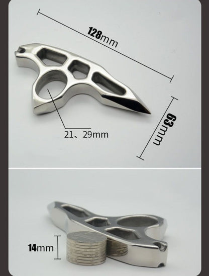 Stainless Steel Steel Thickened Single Hole EDC Tool Optional Binding Rope