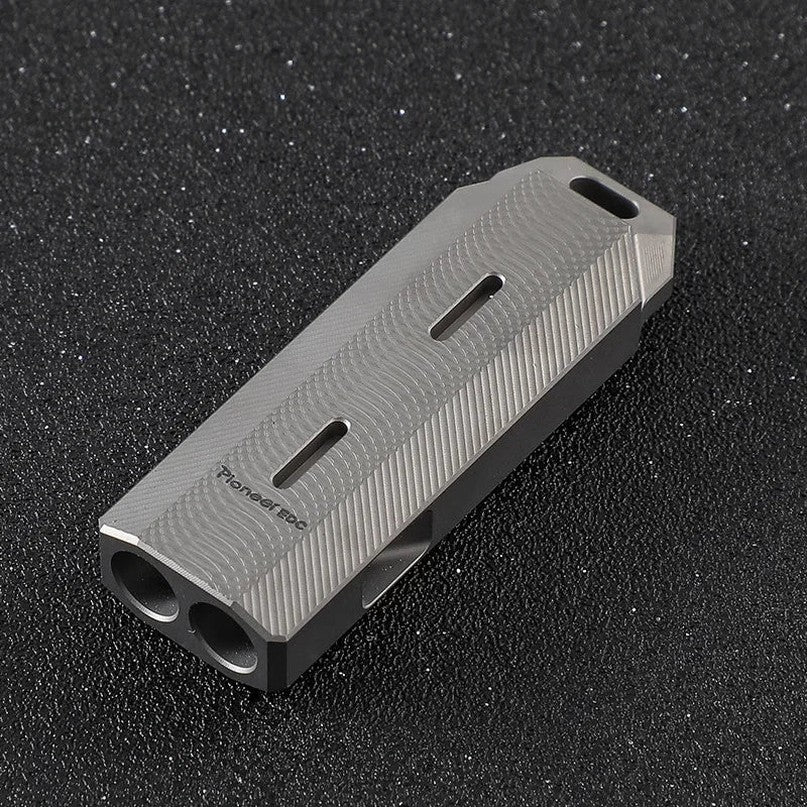 Titanium Alloy Explosive Sound Double Tube High Audio Whistle EDC