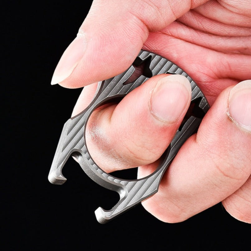 Titanium Mini Multifunctional Bottle Opener EDC Tool Keychain