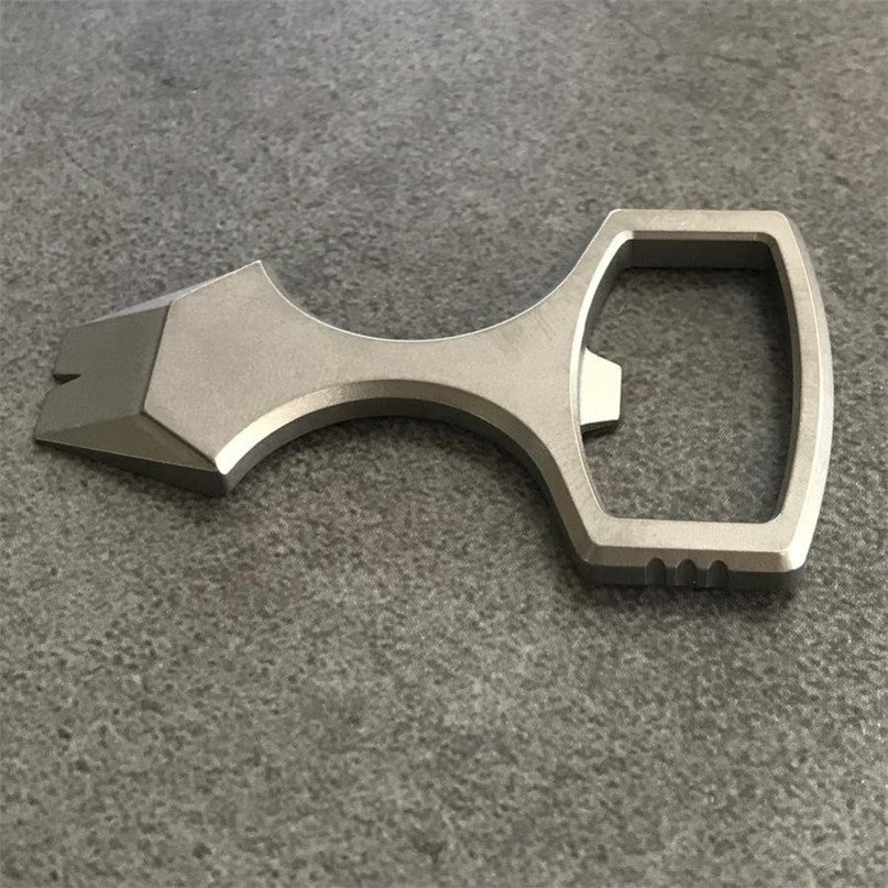 Titanium Mini Crowbar Keychain Steel Pry & Bottle Opener