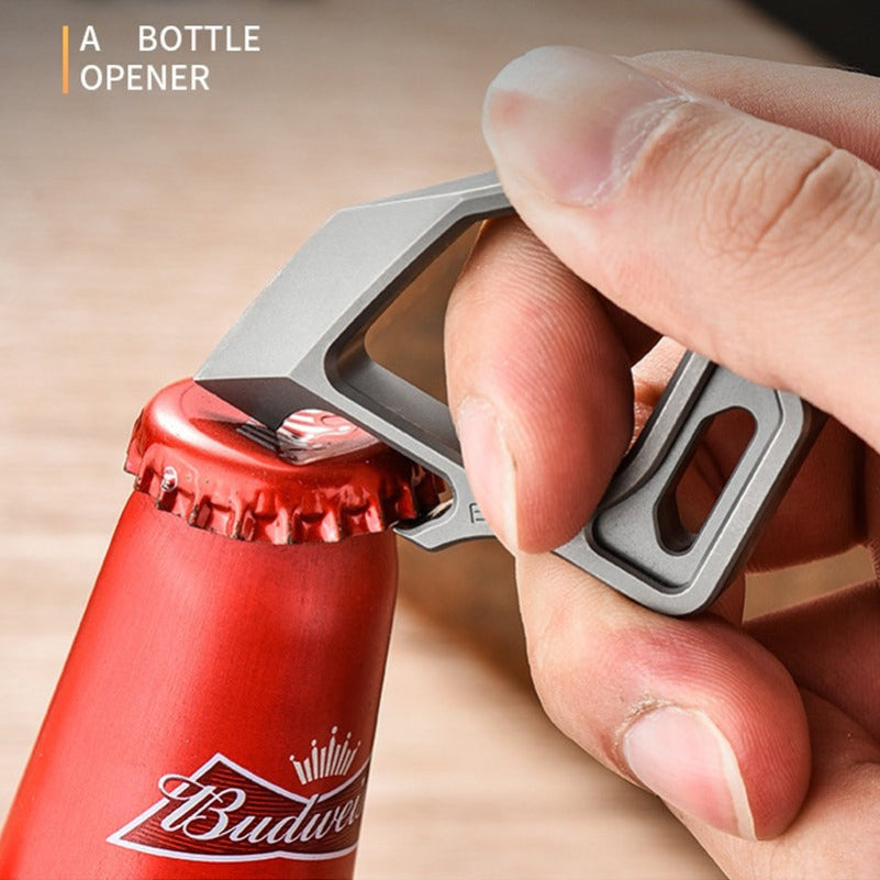 Titanium Multifunctional Pendant Bottle Opener Outdoor Tool