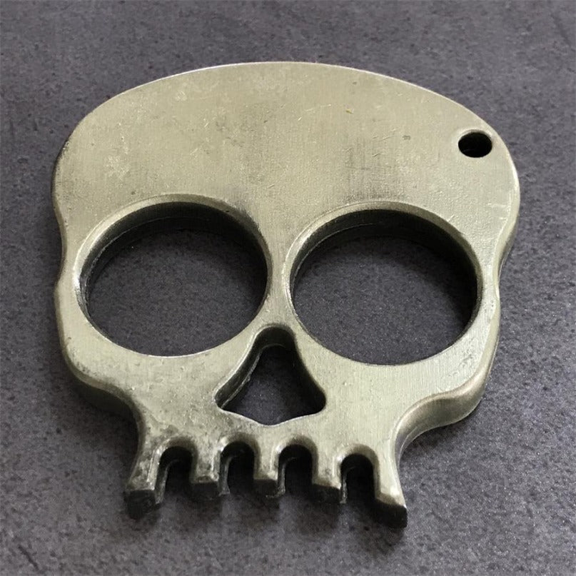 Zinc Alloy Outdoor Two Finger Skull Portable EDC Decoration Tool