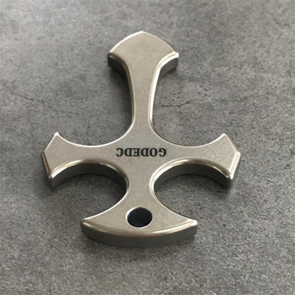 Titanium Pendant GODEDC Titanium Cross Necklace Keychain Backpack EDC Tool