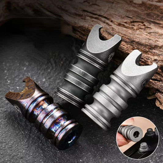 Multi-function Titanium Alloy Necklace Pendant Hex Wrench Corkscrew