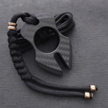 Carbon Fiber Various Styles Single Finger Keychain Backpack Outdoor Tool