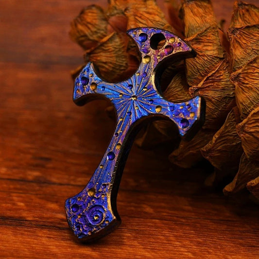 Starry Sky Limited Edition Titanium Cross Self-defense Finger Buckle - Titanium EDC Tools - GODEDC016