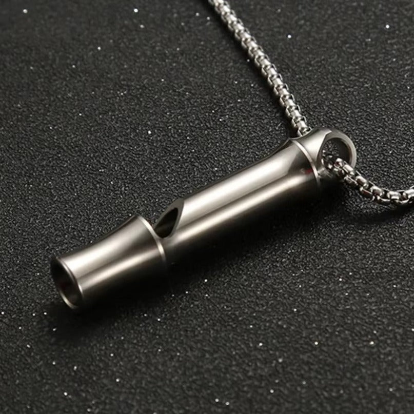 Titanium Single Tube Whistle High Decibel Outdoor Survival EDC