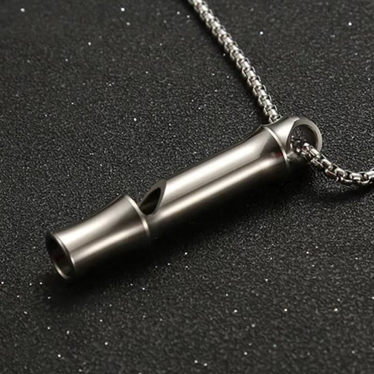 Titanium Single Tube Whistle High Decibel Outdoor Survival EDC