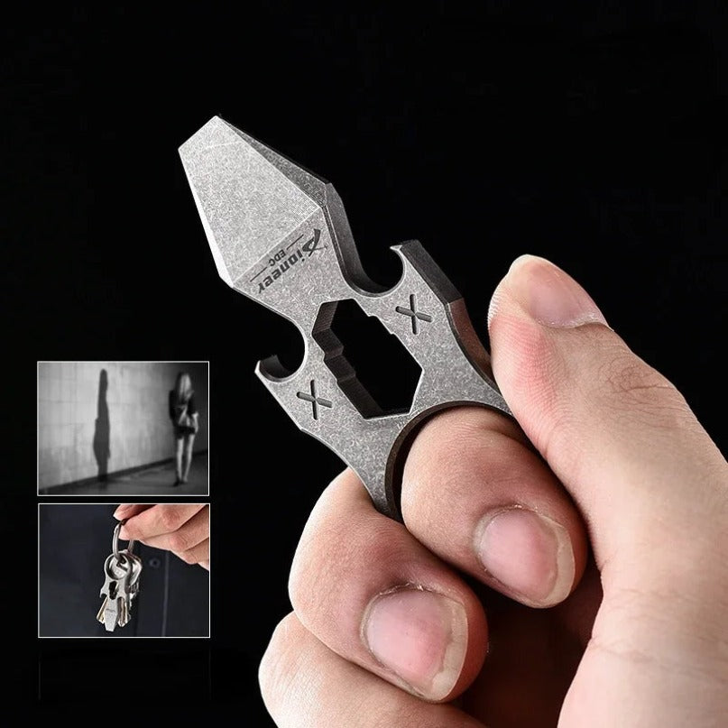 Titanium Alloy Safety Gear Crowbar Hexagonal Wrench Bottle Opener