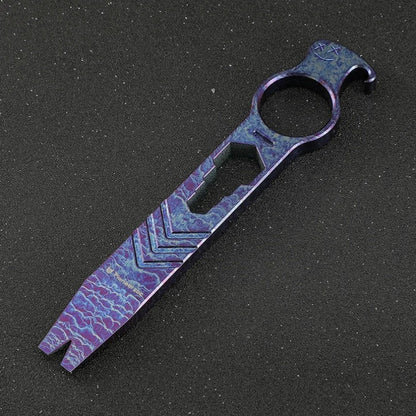 Multifunctional Titanium Alloy Crowbar Opener Wrench Screwdriver EDC