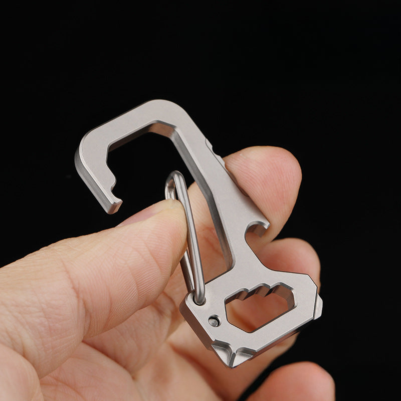 Multifunctional Titanium Alloy Bottle-opening Buckle