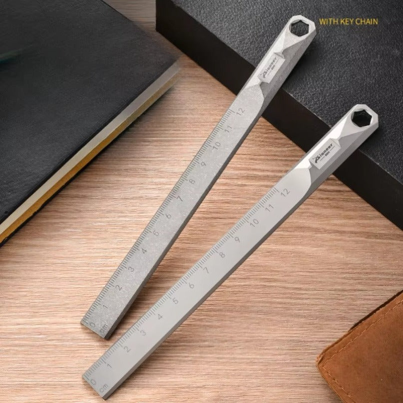 Straight Ruler Titanium Alloy Waist Hanging Crowbar EDC