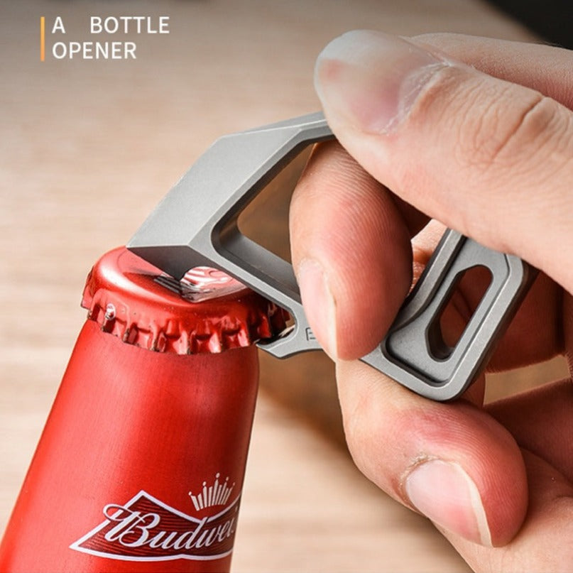 Titanium Multifunctional Pendant Bottle Opener Outdoor Tool