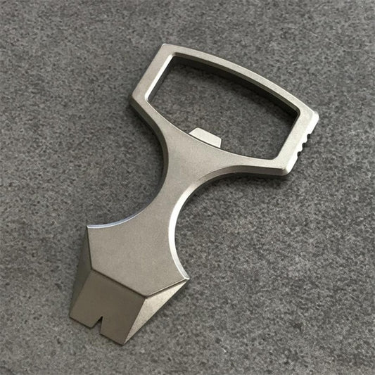 Titanium Mini Crowbar Keychain Steel Pry & Bottle Opener
