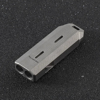 Titanium Alloy Explosive Sound Double Tube High Audio Whistle EDC