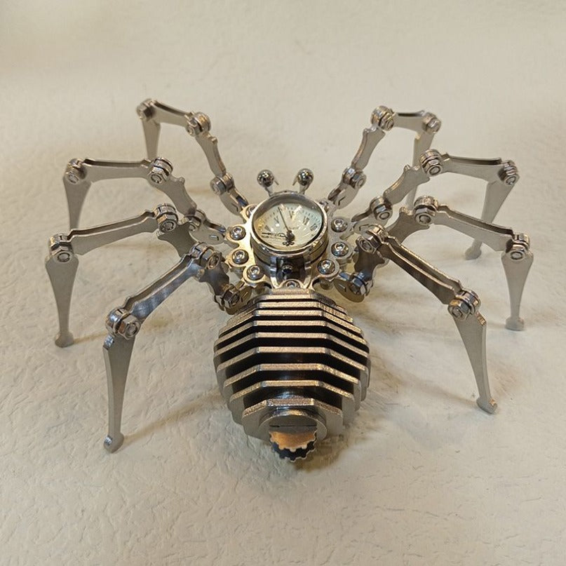 Mechanical Precision Stainless Steel Spider Clock