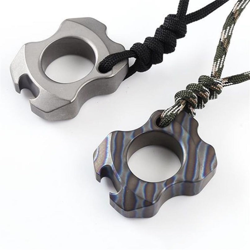 Titanium Mini Bottle Opener Portable Pendant Backpack Keychain