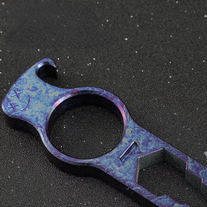 Multifunctional Titanium Alloy Crowbar Opener Wrench Screwdriver EDC