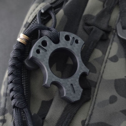 Carbon Fiber Various Styles Single Finger Keychain Backpack Outdoor Tool