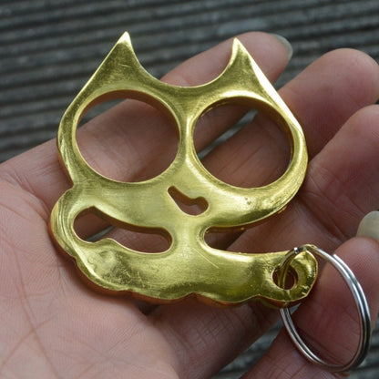 Zinc Alloy Cat Zinc Alloy Crooked Smile Outdoor Keychain Portable EDC Tool