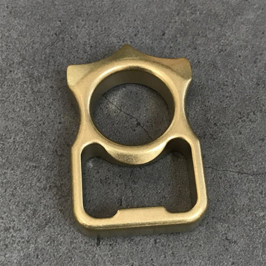 Stonewashed Brass EDC Keychain Backpack Bottle Opener Tool