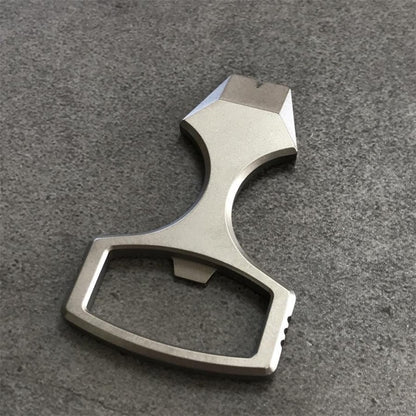 Titanium Mini Crowbar Keychain Steel Pry & Bottle Opener