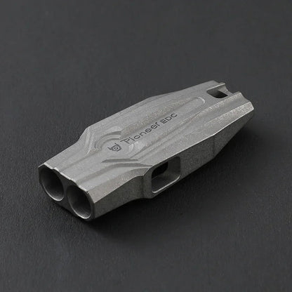 Titanium Alloy Double Tube Whistle Training Referee Pendant