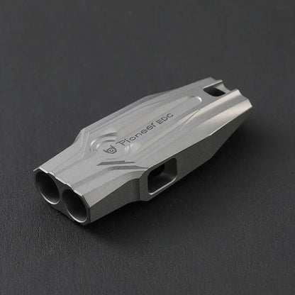 Titanium Alloy Double Tube Whistle Training Referee Pendant