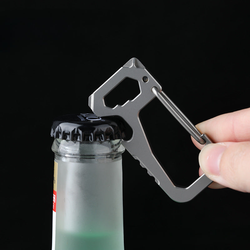 Multifunctional Titanium Alloy Bottle-opening Buckle