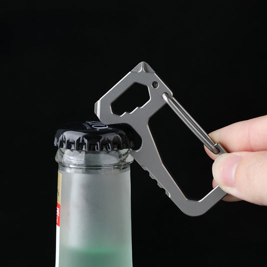 Multifunctional Titanium Alloy Bottle-opening Buckle