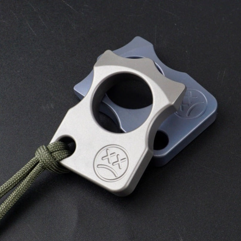 Sad Face Titanium One Finger EDC