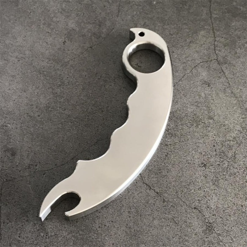 Stainless Steel EDC Tool Multifunctional Bottle Opener Outdoor Keychain Backpack