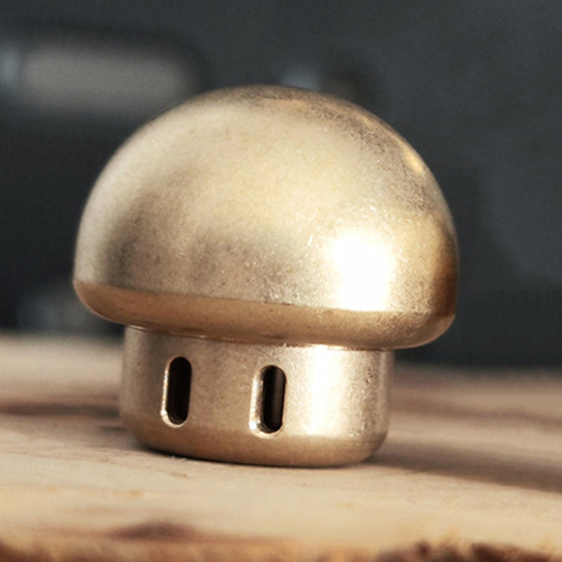 Mushroom Brass Umbrella Rope Knife Pendant