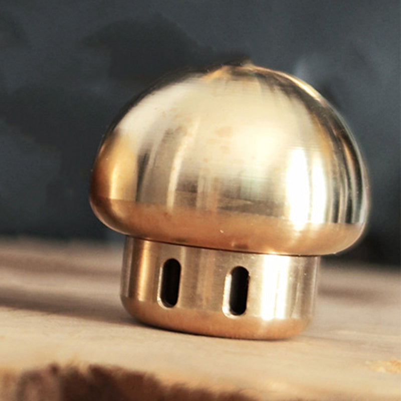 Mushroom Brass Umbrella Rope Knife Pendant